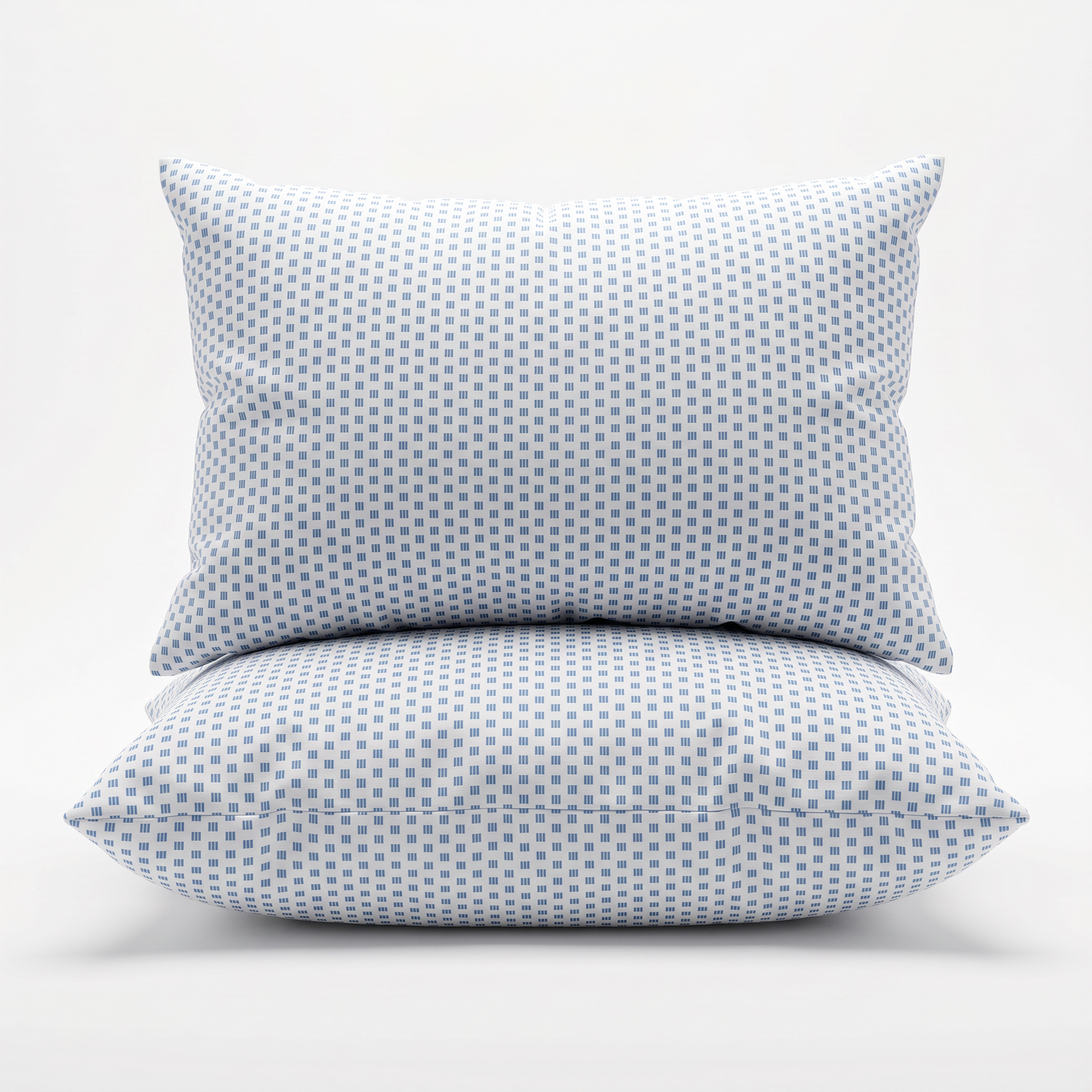 USPA Jumbo Cooling Bed Pillow, White and Blue, Set of 2