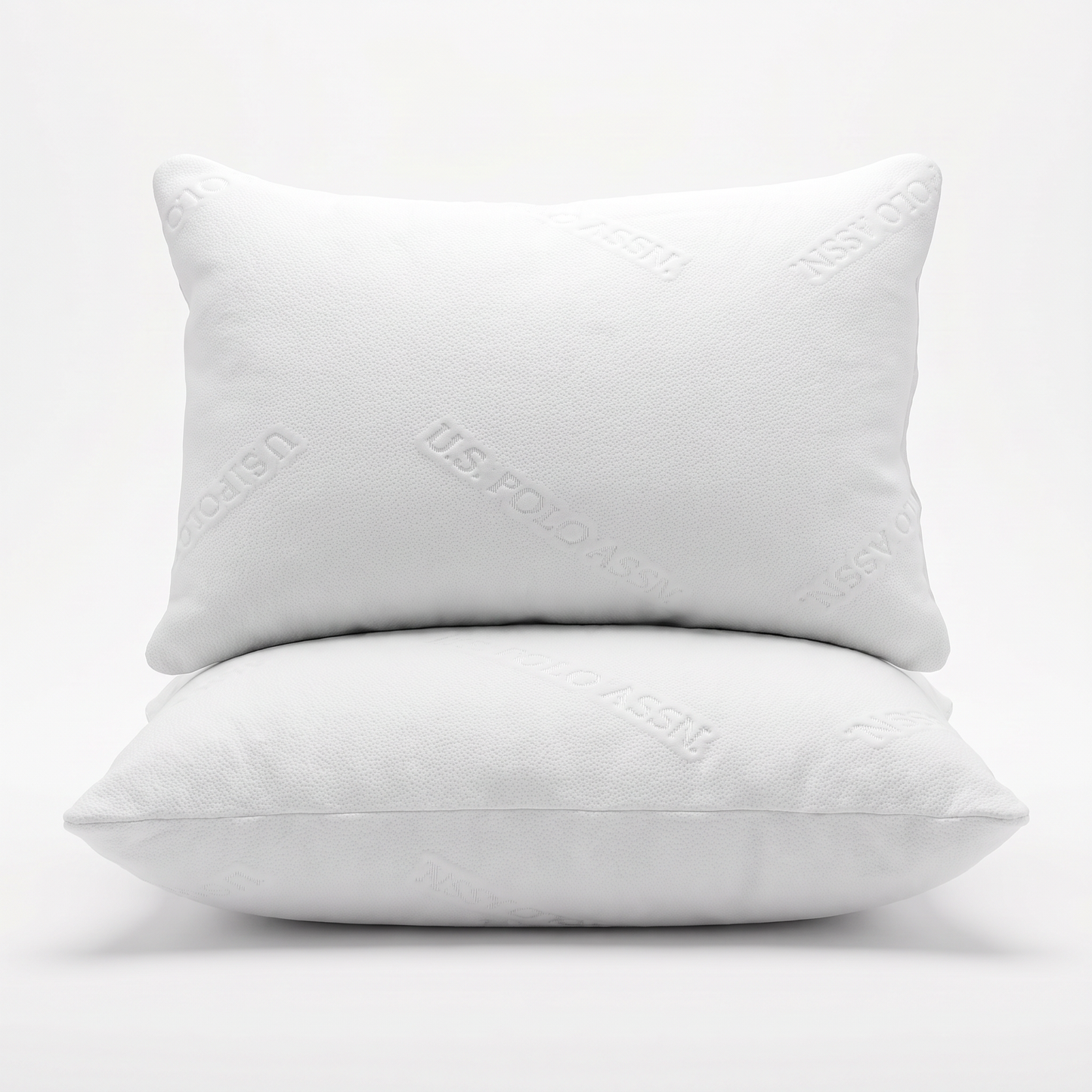 USPA Jumbo Shredded Memory Foam Bed Pillow, White, Set of 2