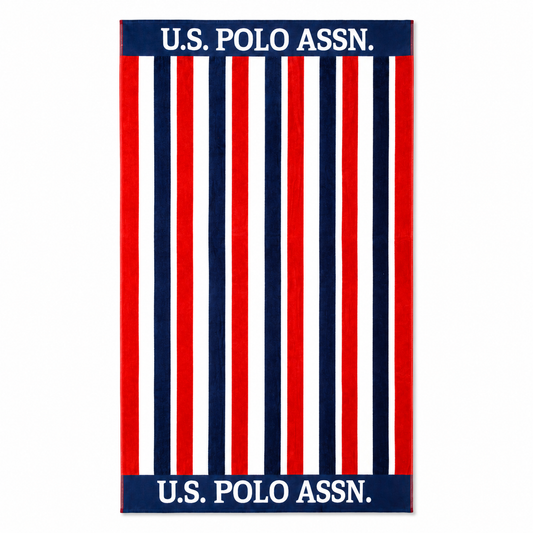 U.S. Polo Assn. Oversized Velour Beach Towel