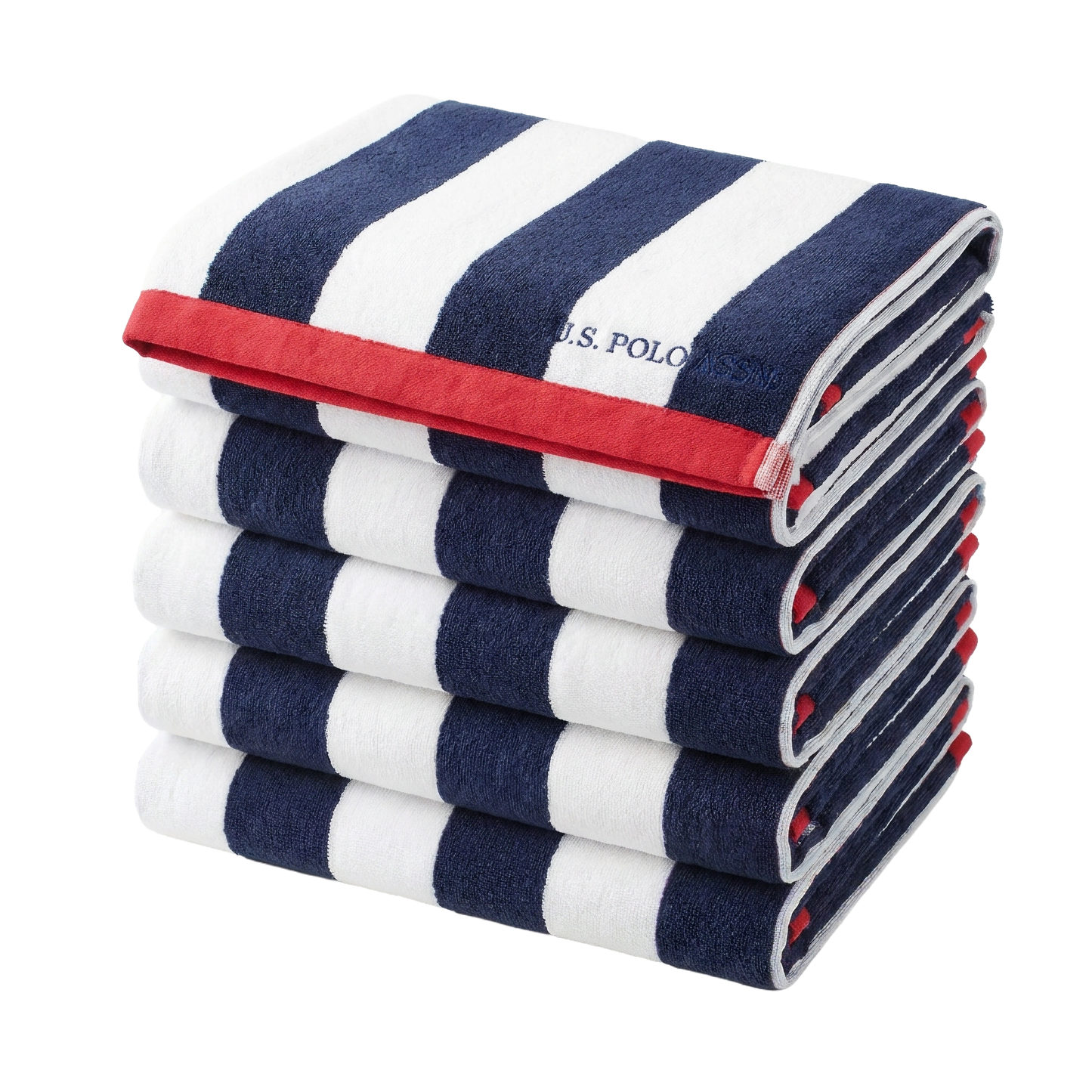 U.S. Polo Assn. Cabana Stripe Beach Towel 6-Pack