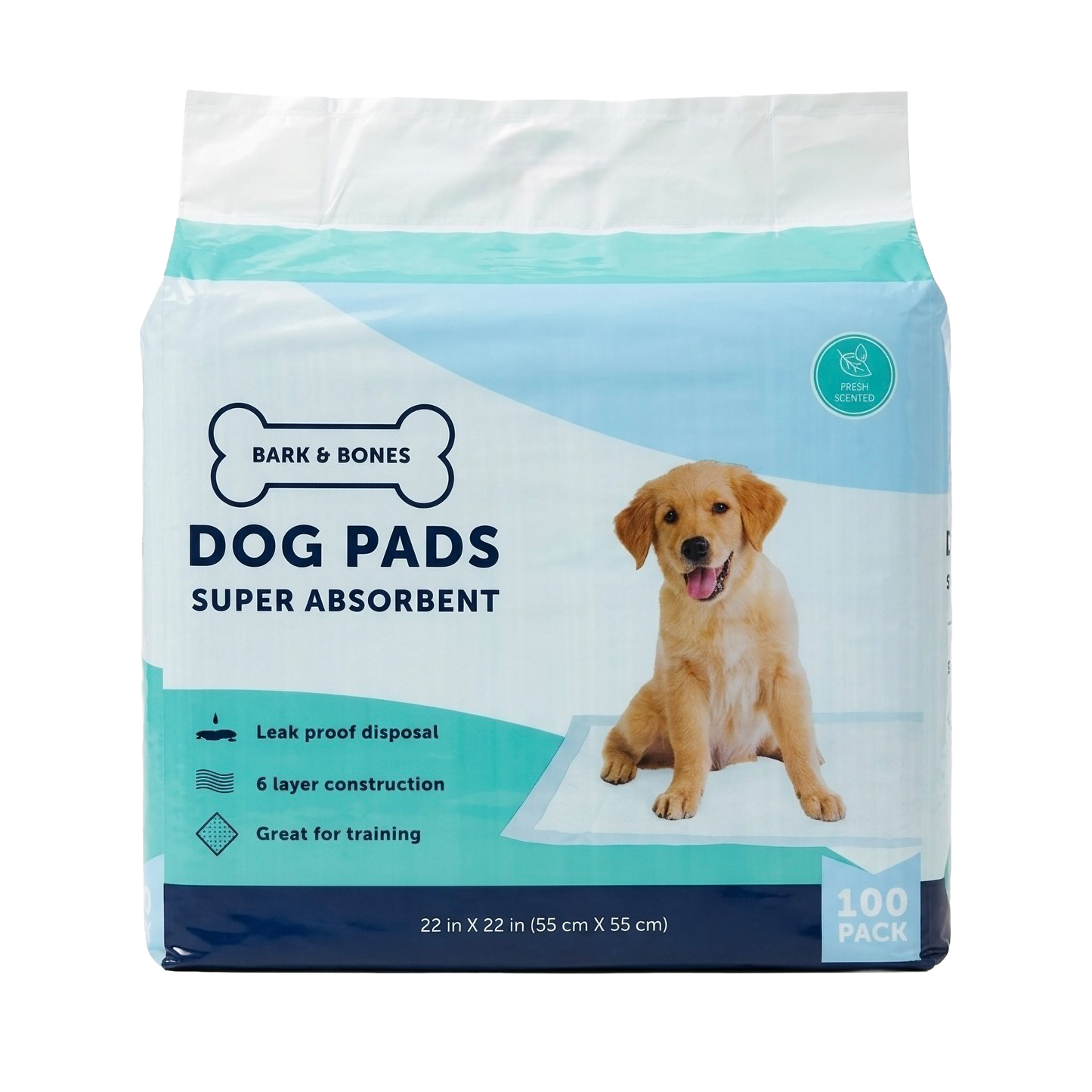 Super Absorbent Dog Training Pads, 100-Pack