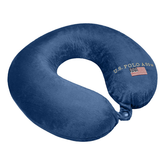 U.S. Polo Assn. Plush Memory Foam Travel Neck Pillow