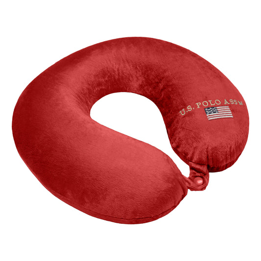 U.S. Polo Assn. Plush Memory Foam Travel Neck Pillow