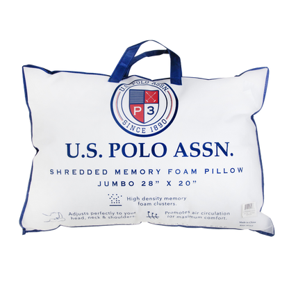 U.S. Polo Assn. Jumbo Shredded Memory Foam Pillow