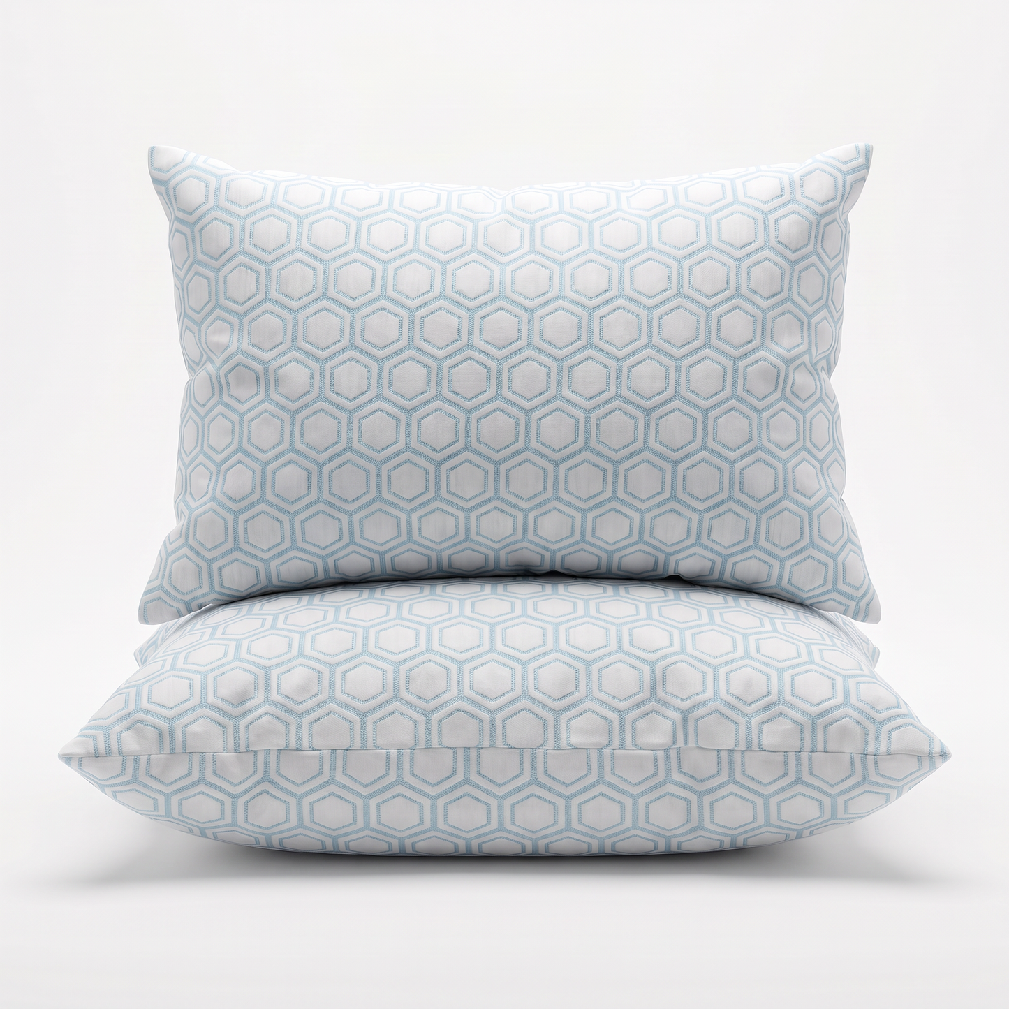 Trina Turk Jumbo Jacquard Cooling Bed Pillow, Blue Topaz, Set of 2