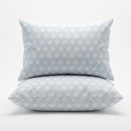 Trina Turk Jumbo Jacquard Cooling Bed Pillow, Blue Topaz, Set of 2