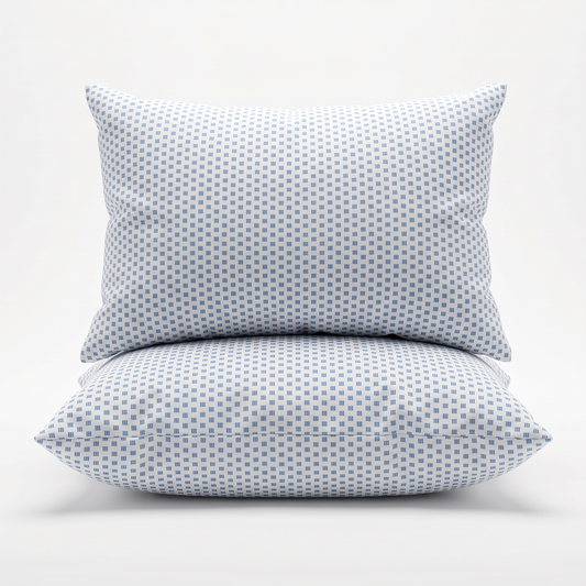 USPA Jumbo Cooling Bed Pillow, White and Blue, Set of 2