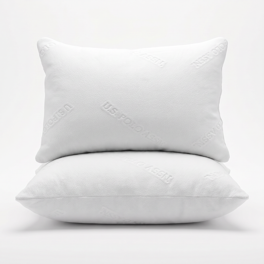 USPA Jumbo Shredded Memory Foam Bed Pillow, White, Set of 2