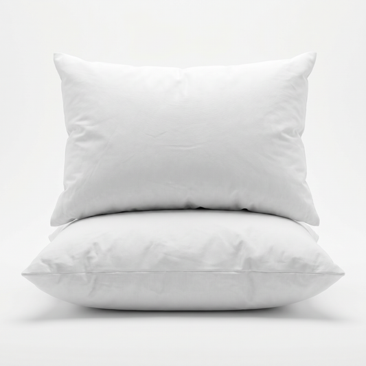 USPA Jumbo Microfiber Bed Pillow, White, Set of 2